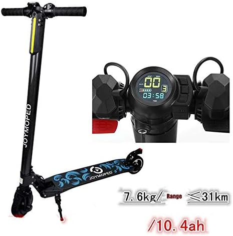 MYYDD Carbon Fiber Ultra Light Electric Scooter 10.4Ah Lithium Battery 24V/350W Up To 31 Kilometer of Driving Range - City Commuter Scooter
