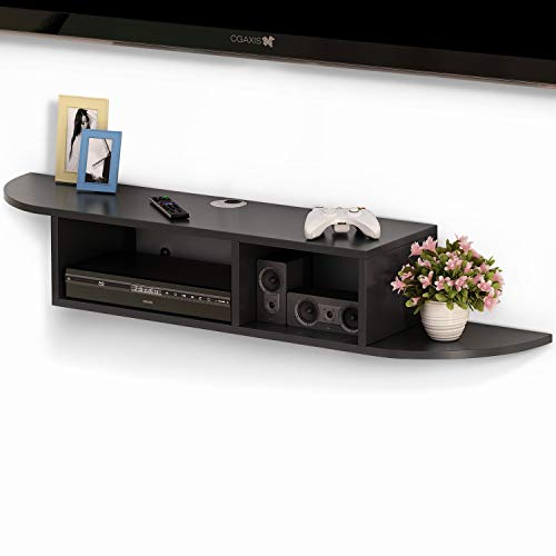 Tribesigns 2 Tier Modern Wall Mount Floating Shelf TV Console 43.3x9