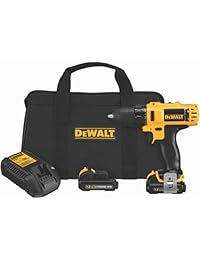 DEWALT DCD710S2 kit de taladro desarmador de impacto eléctrico de 3 8 pulgada (12 voltios)