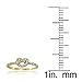 Yellow Gold Flashed Sterling Silver Cubic Zirconia Love Knot Promise Ring, Size 6