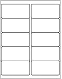 100 Sheets Sticker Labels Compatible Laser/Ink Jet Shipping Labels-Full Sheet (10-up 1000 Labels)