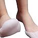 Gel Toe Caps Covers Soft Pads Cushions Protectors Toe Sleeve Metatarsal Pad Ballet Pointe Dance Athlete Shoe Pads For Men Women GJQ04 (One Pair, White)