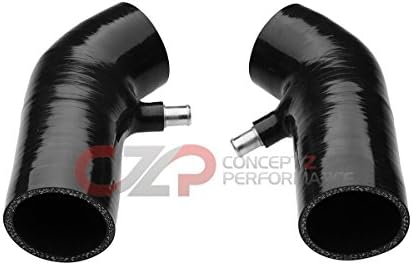 CZP Silicone Air Intake Hose Set, VQ35HR / VQ37VHR - Nissan 350Z 07-08 Z33, 370Z 09+ Z34 / Infiniti G35 07-08, G37 09-14 & Q40 2015 Sedan V36, G37 08-13 & Q60 14-15 Coupe CV36 (Black)