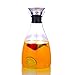 55 Ounces Glass Carafe with Stainless Steel Silicone Flip-top Lid, Drip-free Water Pitcher for Hot/Cold Water, Coffee, Ice Tea and Juice Beverage