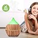PRIBUY 200ml Humidifier, Humidifer with Bluetooth Speaker, 7 Color Soothing LED Lights, Ultrasonic Cool Mist Wood Grain Humidifier, Waterless Auto Shut-Off
