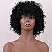 HAIRCUBE Afro Curly Wigs for Black Women Short Kinky Jet Black Heat Resistance Fiber Wigs for Women