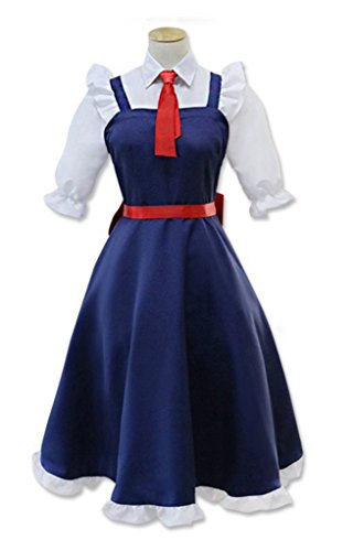 YMCOS Cosplay Maid Dress Costumes Dark Blue