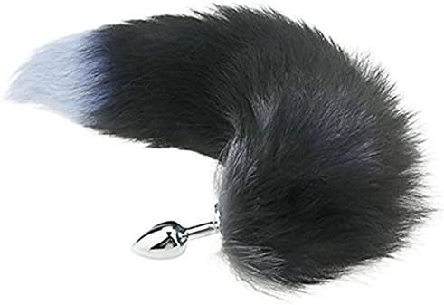Wearable Fox Tail Small Size Tail Bйtt Plug Metal Stainless Steel Base for Beginner Cosplay Fun Games