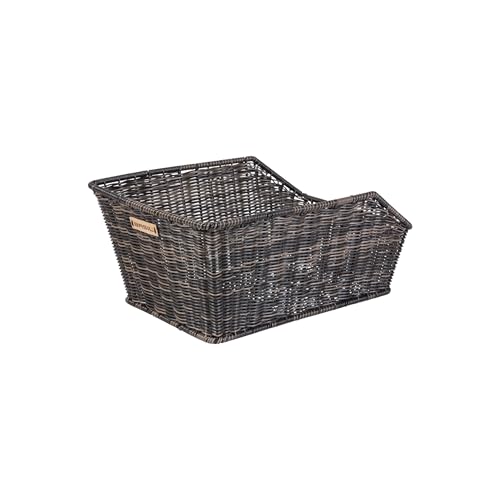 Basil Cento Fahrradkorb hinten - Rattan-Look - Gepäckträgerkorb - Braun