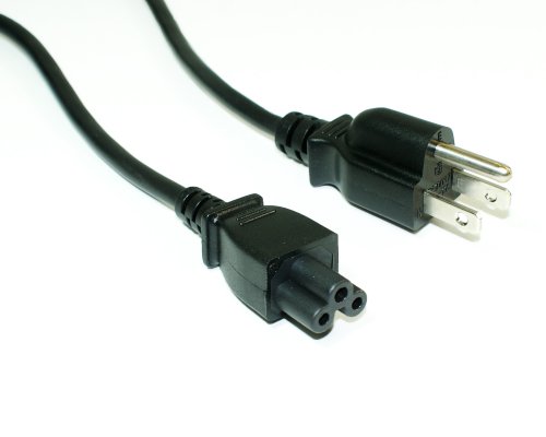 Micro Connectors, Inc. 6 feet 3 Prong "Mickey Mouse" Style Keyed Notebook Power Cord UL Approved (M05-126)