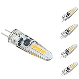 Bonlux 5-packs Dimmable LED G4 Bi-pin Base Light Bulb AC/DC 12V 2 Watts Warm White 20W G4 Halogen Bulb Replacement