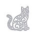 Cutting Dies Stencil Template Mould,Bottone DIY Metal Embossing Stencil for Album Scrapbooking Paper Card Art Craft Decor Christmas Design (Cat)