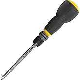 Klein Tools 32960A Fastbit Tru-Grip Screwdriver, Ball-Style Handle with Quick-Release Collar, Japanese #2 Phillips and 6 mm S