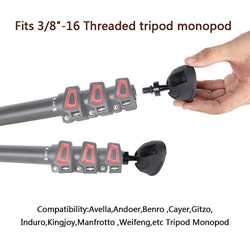 Avella Universal Anti-Slip 3/8 Inch Tripod Monopod Rubber Foot Spike for Tripod Monopod