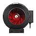 TerraBloom 4 Inch (100 mm) Inline Fan - 188 CFM Exhaust Duct Fan, Built-In Speed Controller, ETL Listed, Pre-Wired 6 FT Grounded Cord - For Use In Grow Tents With Carbon Filters, Fixtures, Attics