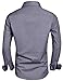 HOTOUCH Men's Slim Fit Dress Shirt Long Sleeve Business Casual Untuckit Shirts Dark Grey
