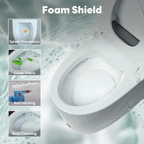 Casta Diva Smart Toilet with Bidet Built in, Auto Open/Close Lid,1000g MaP Flush, Heated Seat & Foam Dispenser, Foot Sensor Auto Flush, Blackout Flush, Bidet Toilet with Tank Built in (CD-K030PRO)