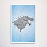 Game of Thrones Stark word art print -11x17