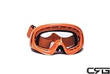CRG Sports Motocross ATV Dirt Bike Off Road Racing Goggles ORANGE T815-3-6 T815-3-6 Transparent lens orange frame