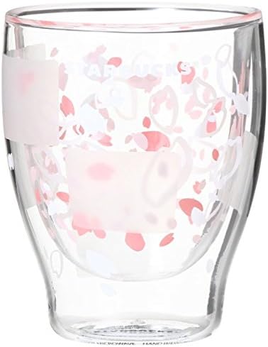 Amazon Co Jp スターバックス さくらダブルウォールグラス 296ml 風に舞うさくらの花びらを描いたダブルウォールグラス ホーム キッチン