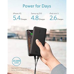 Anker, PowerCore Essential, 20000 PD, power bank, 20000 mAh, USB-C, con Power Delivery 18 W, elevata potenza… - immagine 6