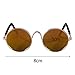 Coolrunner Cute and Funny Pet Sunglasses Classic Retro Circular Metal Prince Sunglasses for Cats or Small Dogs Fashion Costume