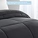 MEROUS Queen Down Alternative Comforter - Quilted Comforter Duvet Insert with Corner Tabs,Fluffy Reversible Hotel Collection Comforter - Gray,Queen/Full 88x88 inch