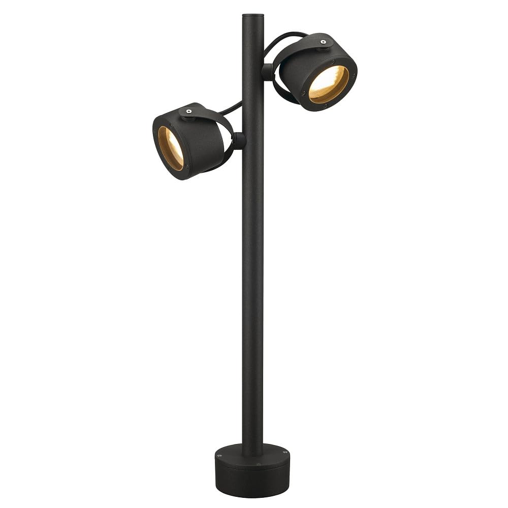 SLV Free-Standing lamp SITRA SL 360 / Outdoor Illumination for Paths, Walls, entrances, LED Outdoor Garden lamp / GX53 IP44 9W Anthracite