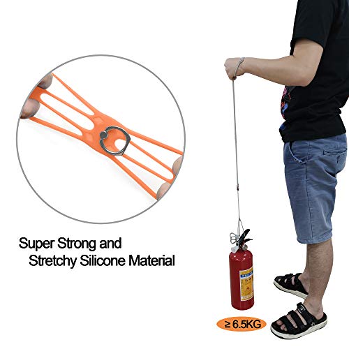 Takyu 2 Pack Wrist Phone Lanyard, Key Holder Chain Black Lanyard Clip with Webbing Strap, Cell Phone Leash Silicone Neck Strap (Black Orange)