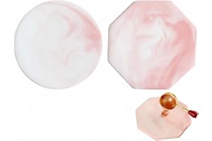 EXCEART 2Pcs Wax Seal Pad | Marble Pattern Seal Wax Backing Plate for Envelope | Heat Resistant Sealing Mat Ceramic Coaster