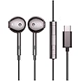 Google Pixel Compatible Headphones - USB-C Plug, Stereo Earbuds with Mic & Volume Control