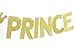 Welcome Prince Gold Glitter Banner-Boy Baby Shower, Birthday, Gender Reveal Banner