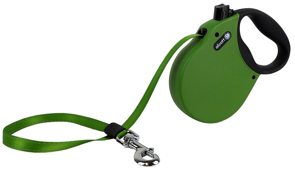 Alcott Adventure Retractable Leash, Large, Green