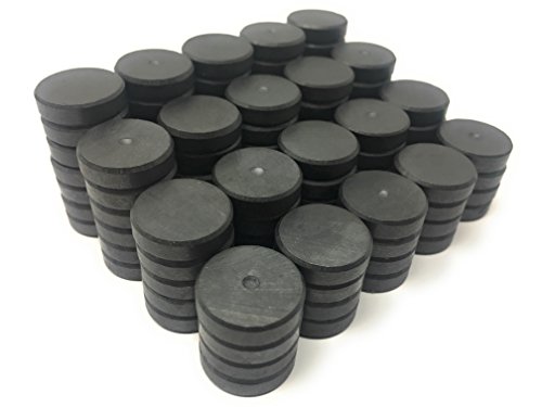Nexlevl Extreme Strength Ceramic Ferrite Magnets 18mm (.709inch) x 5mm (.197inch) - 110 Super Strong Round Magnets for Arts Crafts Hobbies and Office Organization - Strongest Available Grade 8