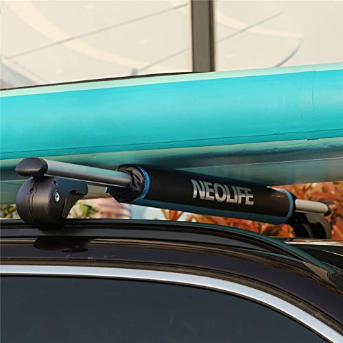 Neolife Aero Round Roof Rack Pads for Car Surfboard Kayak SUP Snowboard Racks 28 Inch Long Blue [Pair] - Thumbnail 6