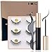 HSBCC 2019 Upgraded Magnetic Eyeliner and Lashes Magnetic Eyelashes Kit False Lashes 3 Style with Tweezers