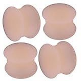 00G 10mm Skin Color Silicone Double Flared Tunnel Earplugs - Set of 4