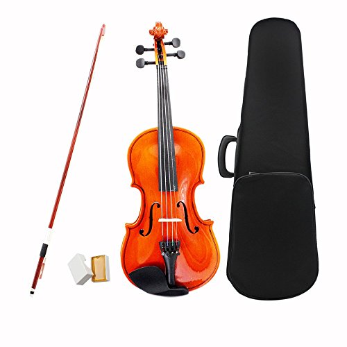 ammoon 1/8 Size Violin Fiddle Basswood Steel String Arbor Bow Stringed Instrument Musical Toy for Kids Beginners