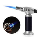 Culinary Butane Torch, Ankway Refillable Kitchen Blow Torch with Safety Lock & Adjustable Flame for Creme Brulee, Meat, Seafood (Butane not included)