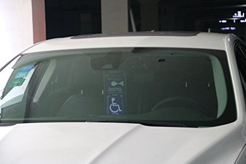 Handicapped Parking Placard Holder (2 Pcs)- Disabled Parking Permit Holder - Placard Protective With Larger Hook Fit Rearview Mirror - Thumbnail 4