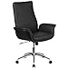 Flash Furniture Mid-Back Black LeatherSoft Executive Swivel Office Chair with Flared Arms