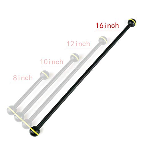MEIKON 16'' Double Ball Arm for Connecting Strobe/Video Light to Underwater Housing