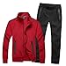 Sun Lorence Men's Athletic Full-Zip Stripe Jogging Tracksuit Casual Sport Sweat Suit