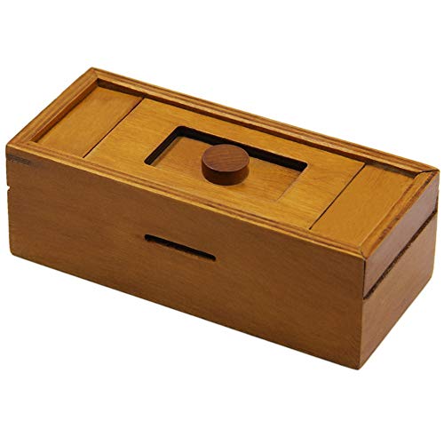 ATDAWN Puzzle Gift Case Box with Secret Compartments, Wooden Money Box