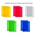LoveS Clear document Folder Project Pockets, A4 Size, Set of 20 in 5 assorted Colors