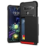 LG V50 ThinQ Case, VRS Design Slim Hybrid Premium Wallet Case Card Slot Holder Shockproof [Damda Glide Shield] [Matte Black] Compatible with LG V50 ThinQ 5G 6.4 inch (2019)