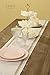 Ling's moment 12x108 Inch White Burlap Table Runner with Latte Leaf Trim for Rustic Spring Wedding Party Decoration, Baby & Bridal Shower Décor. Farmhouse Decoration