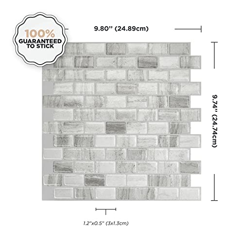 Smart Tiles Peel and Stick Backsplash Ravenna Armano Grey 4