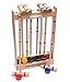 AmishToyBox.com Deluxe Croquet Game Set - 6 Player - with Wooden Stand (Three 28
