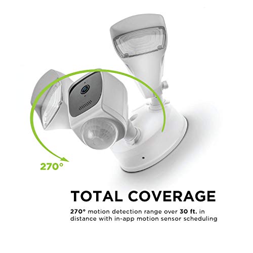 Home Zone Security Floodlight Camera Smart 2.4 GHz Wireless 1080P